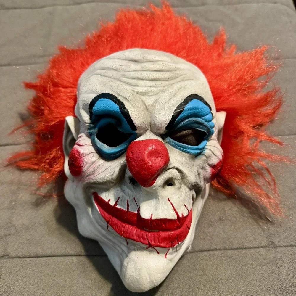 Halloween Clown Mask Lot 4‎ & Pumpkin LED Light Up Mask Costume Prop Mixed Set